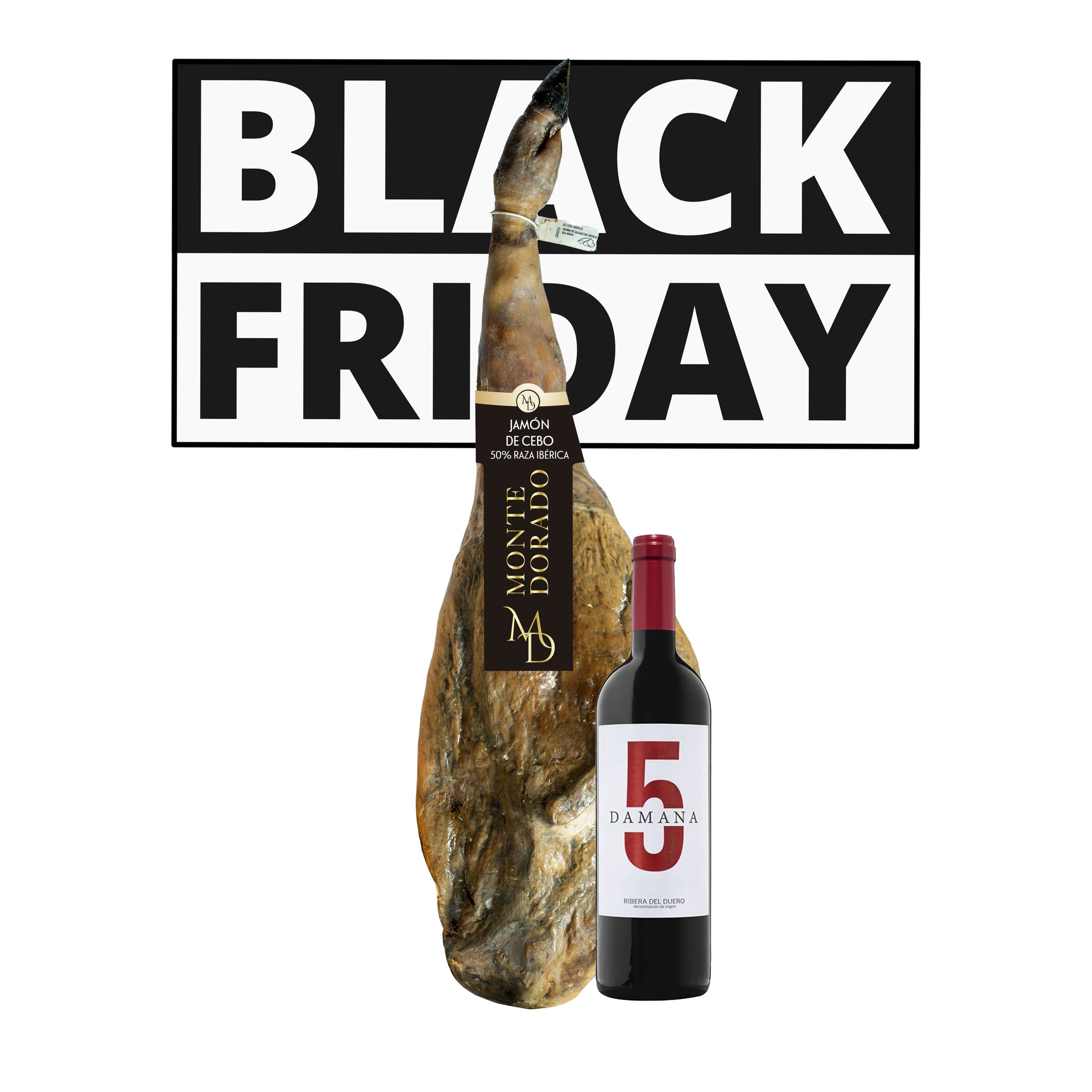 jamon iberico cebo monte dorado + VINO